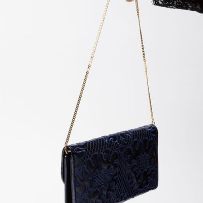 Valentino Orlandi Navy Blue Clutch - #4