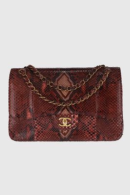 Chanel classic flap jumbo python bag - #1