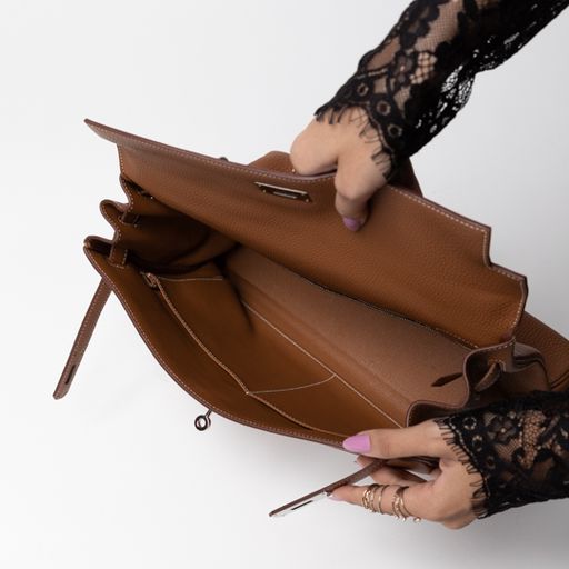 Retourne Kelly Clemence Leather Handbag
