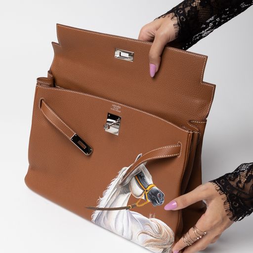 Retourne Kelly Clemence Leather Handbag
