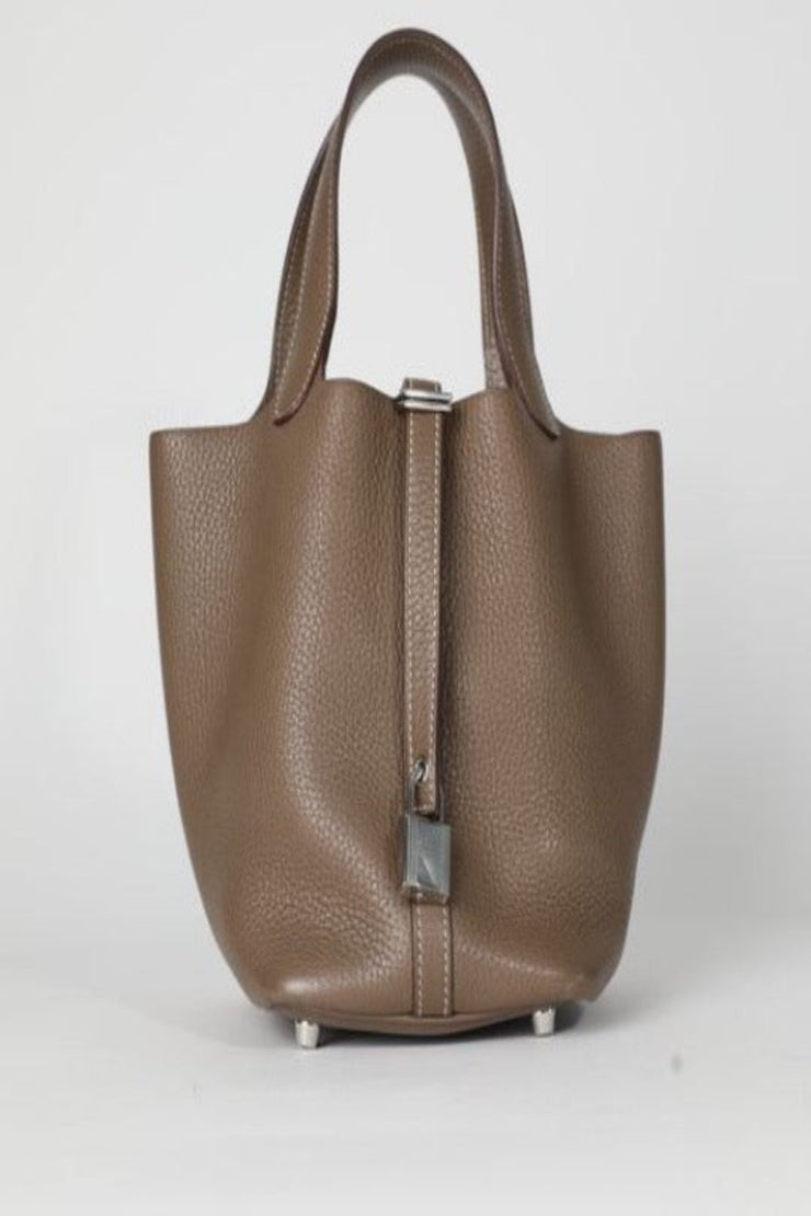 Picotin Etoupe Leather Handbag  Match and Style – Match & Style
